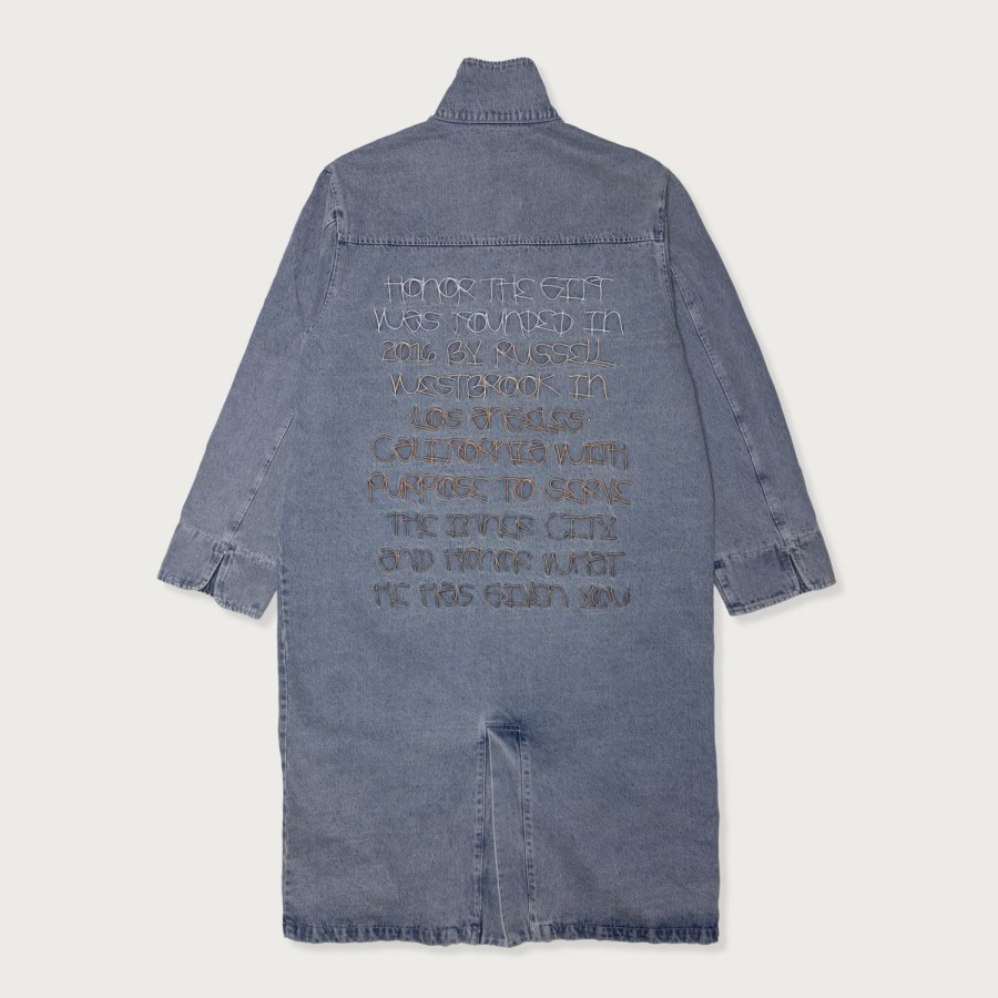 Honor The Gift | Trench Coat - Lt. Indigo