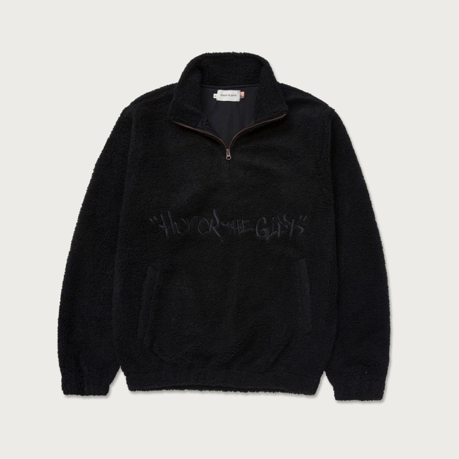 Honor The Gift | Script Sherpa Pullover - Black