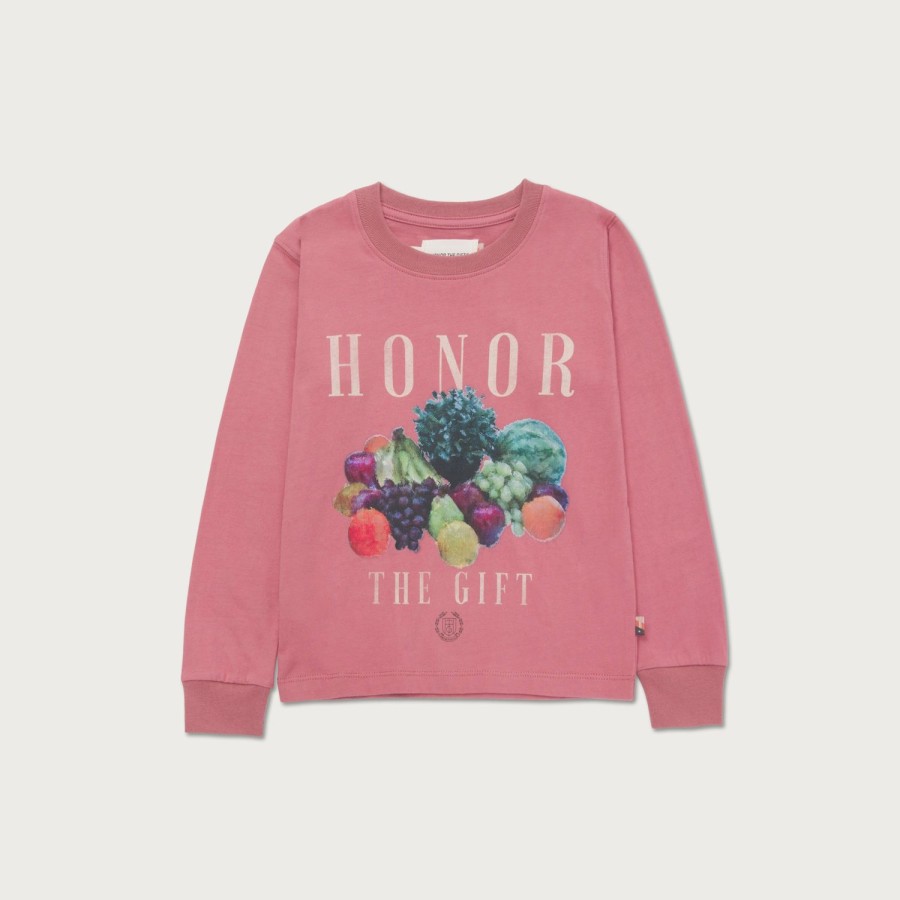 Honor The Gift | Kids Fruits L/S T-Shirt - Mauve