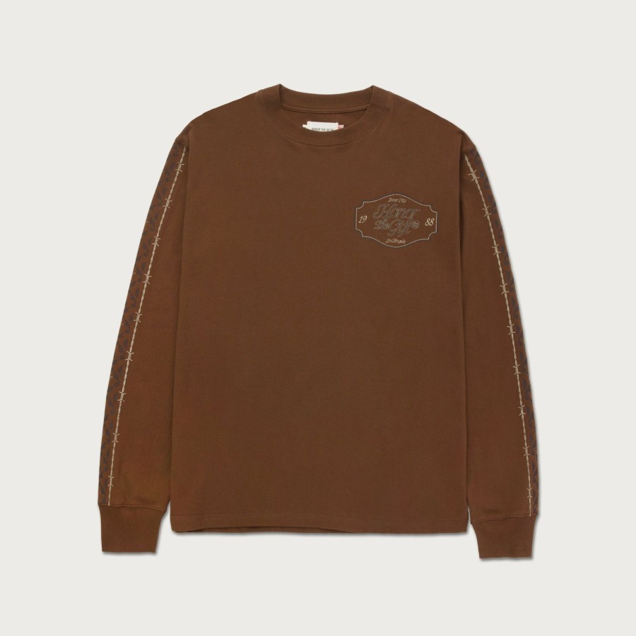 Honor The Gift | Htg® Pattern L/S T-Shirt - Brown