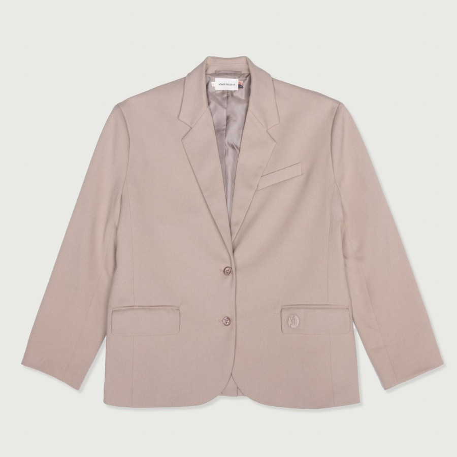 Honor The Gift | Womens Boyfriend Blazer - Sand