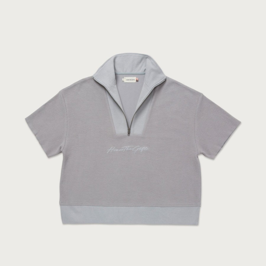 Honor The Gift | Womens French Terry 1/2 Zip - Stone