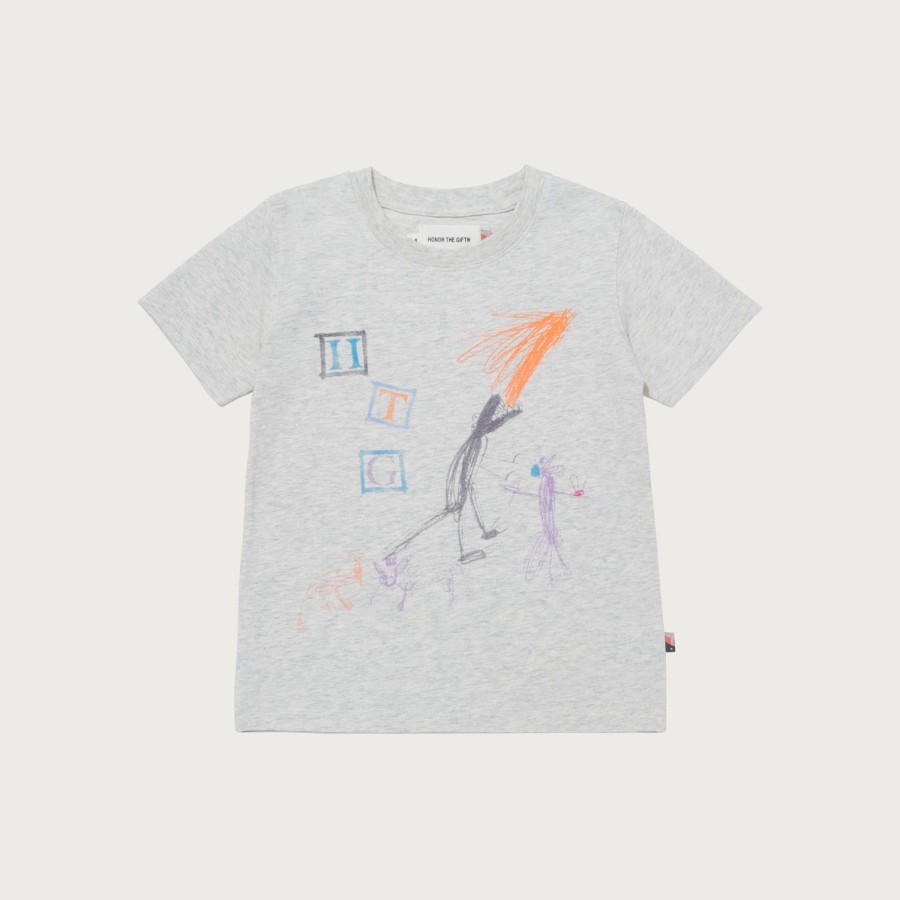 Honor The Gift | Kids T-Rex T-Shirt - Ath Heather