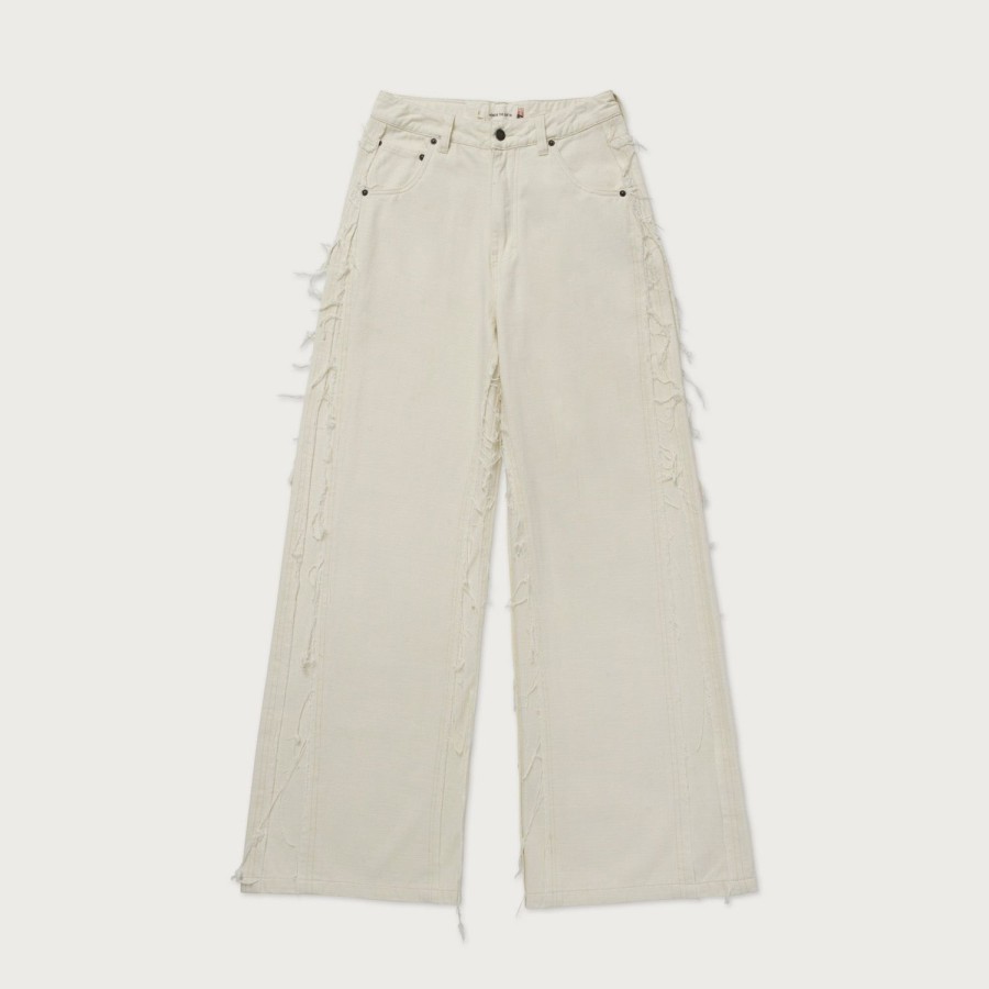 Honor The Gift | Womens Herringbone Wide Leg Pant - Bone