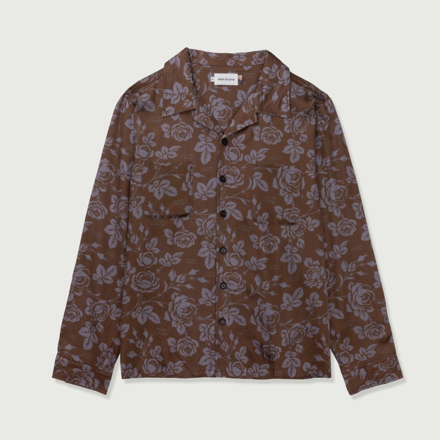 Honor The Gift | Htg® L/S Pattern Woven Shirt - Brown