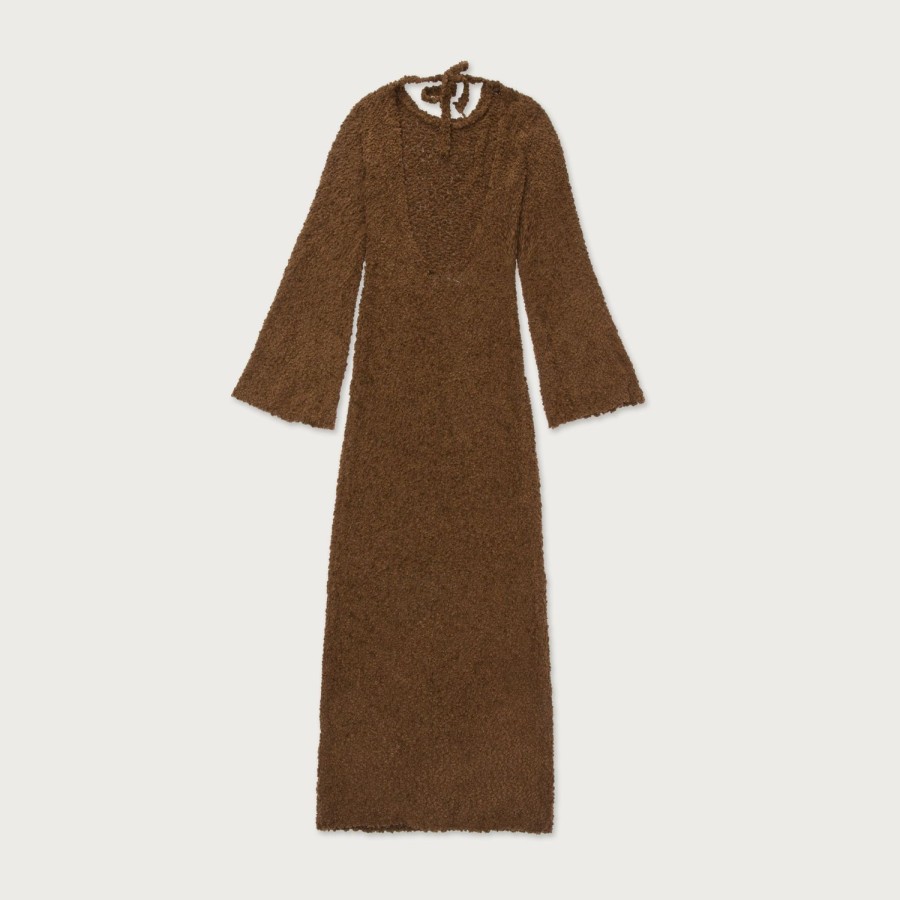 Honor The Gift | Womens L/S Knit Maxi Dress - Brown