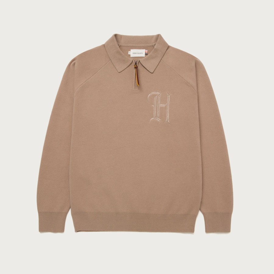 Honor The Gift | Htg® Zip Henley - Lt. Brown