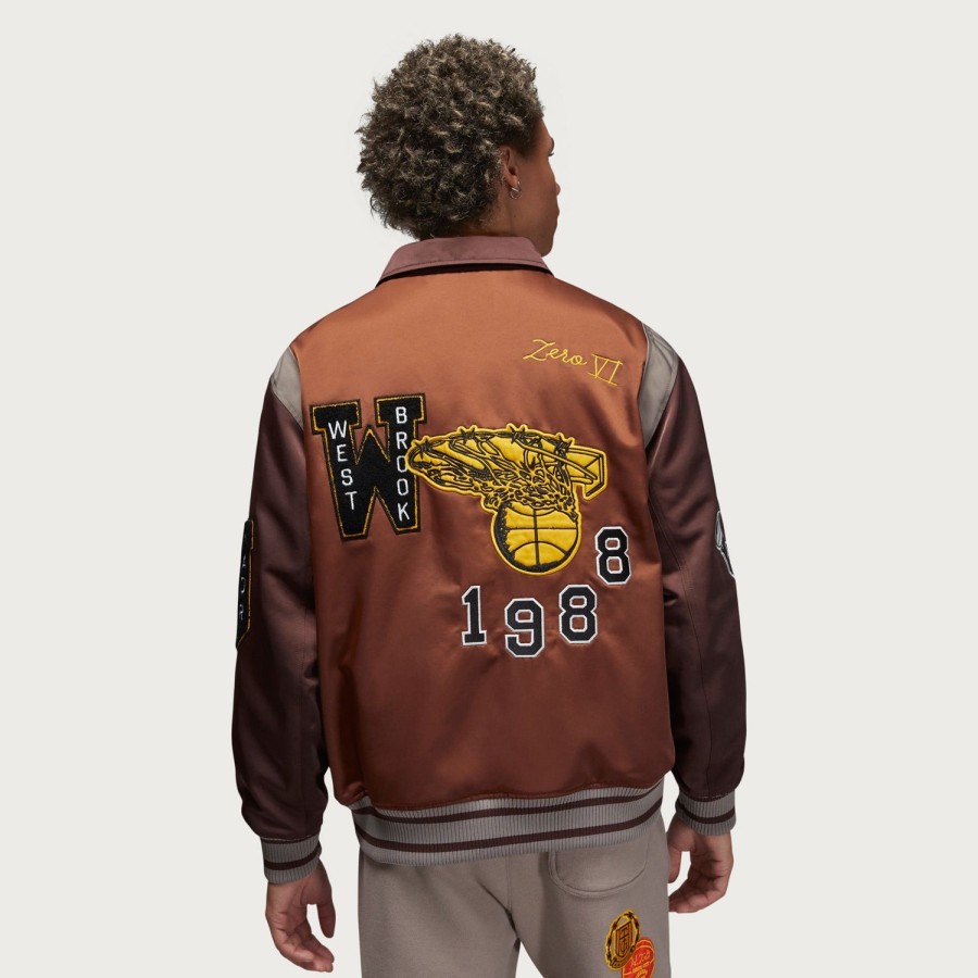 Honor The Gift | Jordan X Htg® Varsity Jacket - Pecan / Moon Fossil