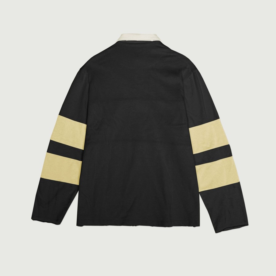 Honor The Gift | Womens Oversized Rugby Top - Black