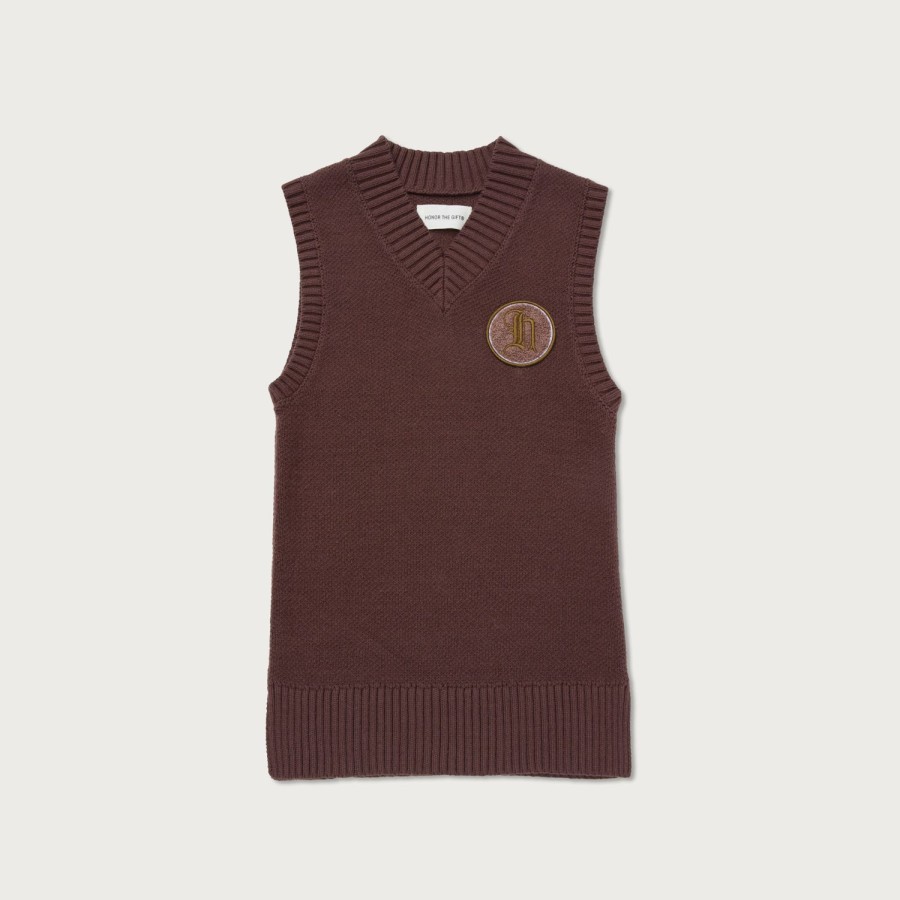 Honor The Gift | Kids Girls Sleeveless Sweater Dress - Brown