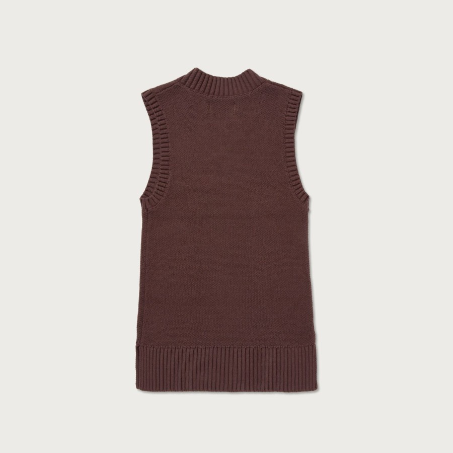 Honor The Gift | Kids Girls Sleeveless Sweater Dress - Brown