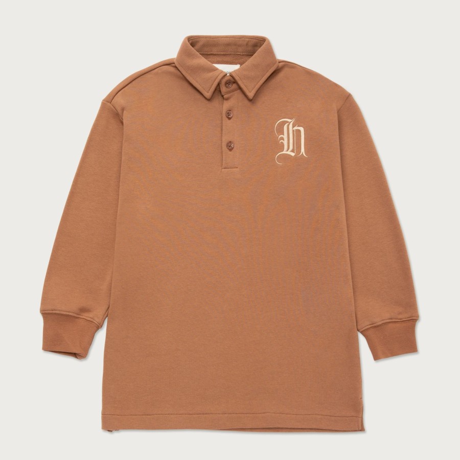 Honor The Gift | Kids L/S Pique Polo - Brown