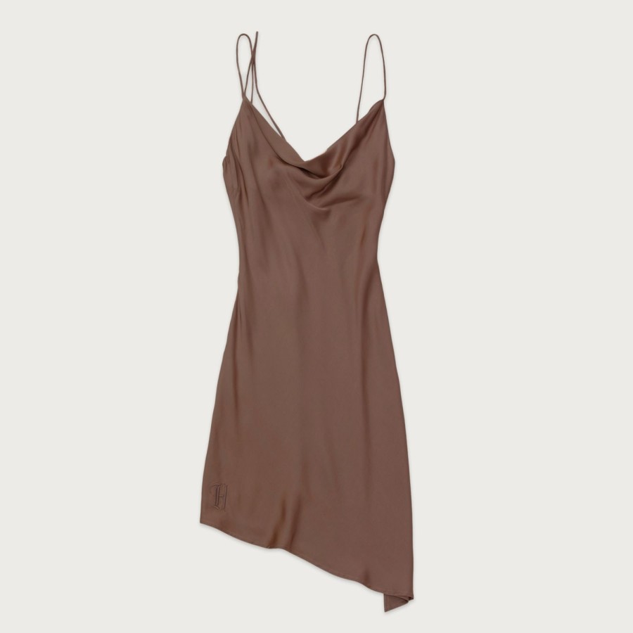 Honor The Gift | Womens Silk Slip Dress - Brown