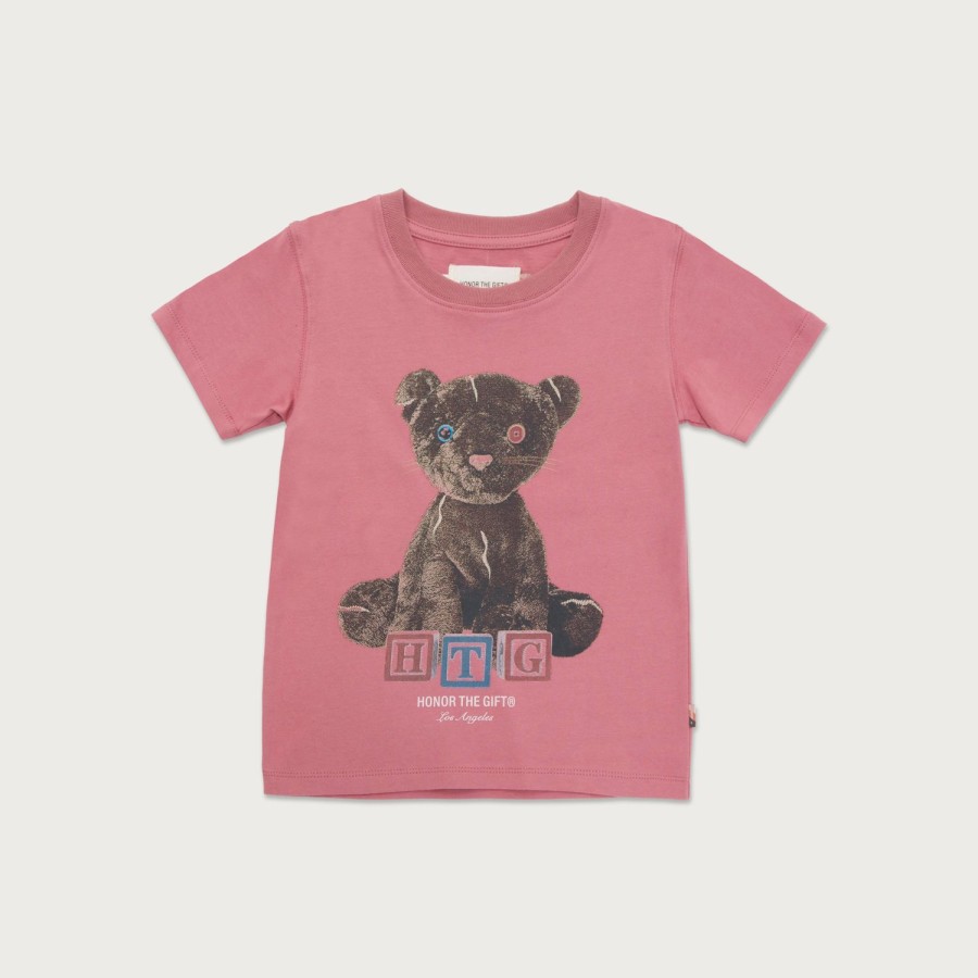 Honor The Gift | Kids Stuffed Panther T-Shirt - Mauve