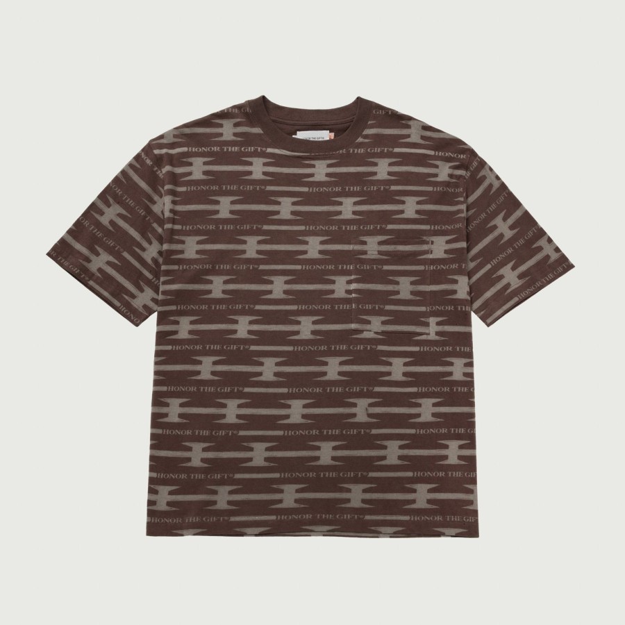 Honor The Gift | H Wire Knit T-Shirt - Brown