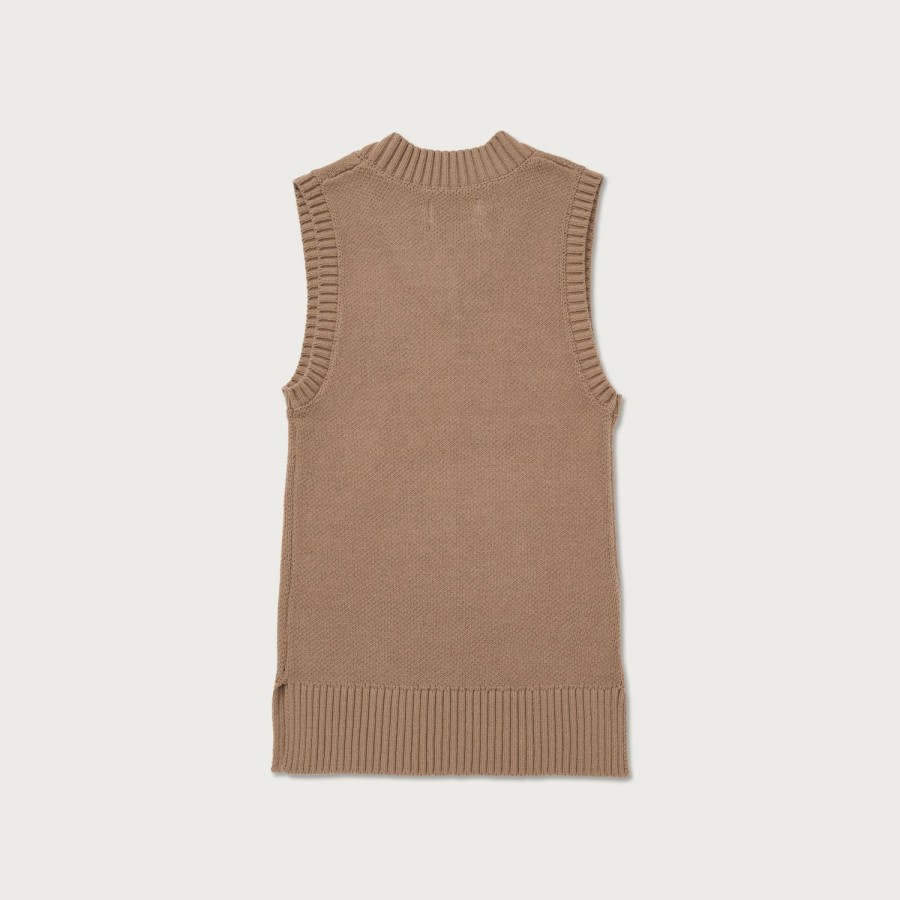 Honor The Gift | Kids Girls Sleeveless Sweater Dress - Clay