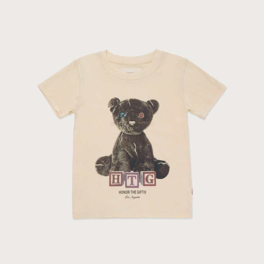 Honor The Gift | Kids Stuffed Panther T-Shirt - Bone