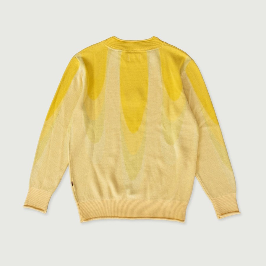 Honor The Gift | Jacquard Drip Sweater - Yellow