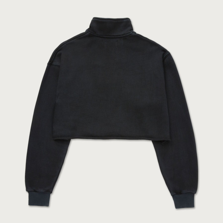 Honor The Gift | Womens Cropped Quarter Zip - Black