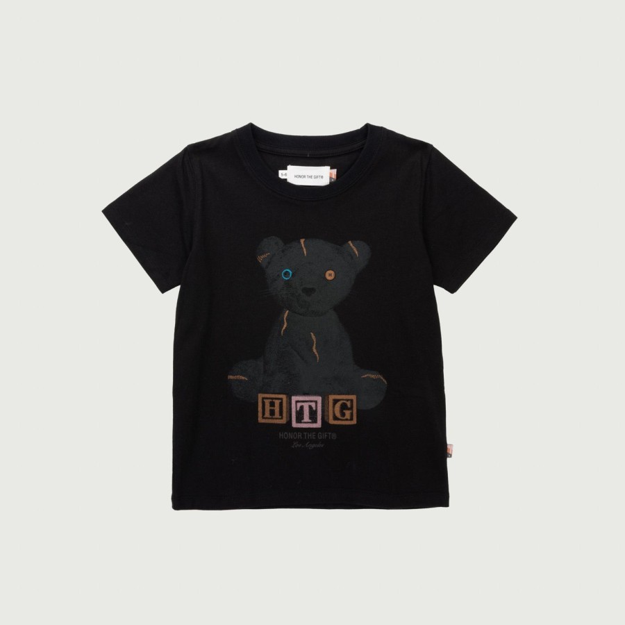 Honor The Gift | Kids Stuffed Panther T-Shirt - Black