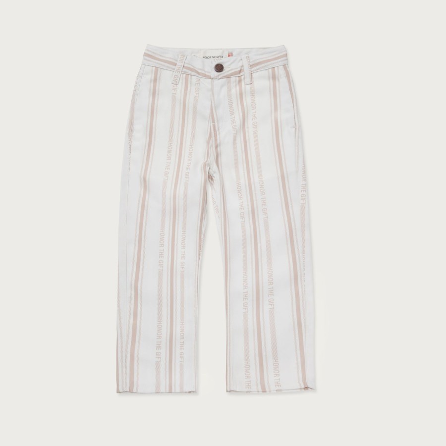 Honor The Gift | Kids Logo Stripe Pant - Bone