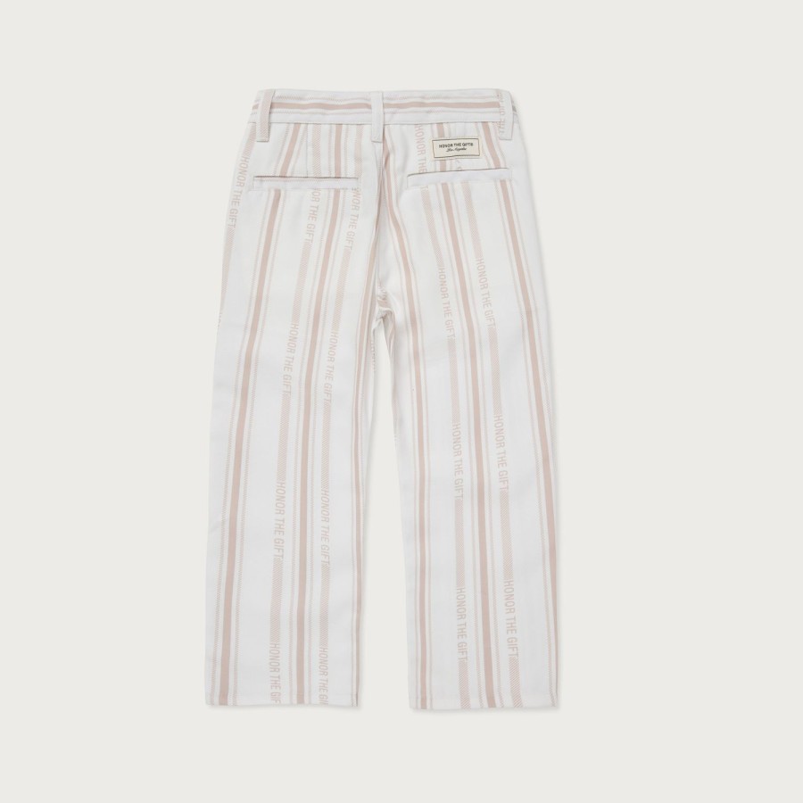 Honor The Gift | Kids Logo Stripe Pant - Bone