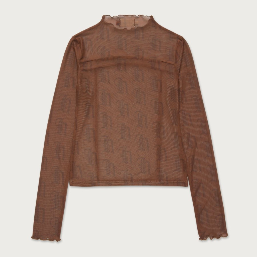 Honor The Gift | Womens L/S Mesh Top - Brown