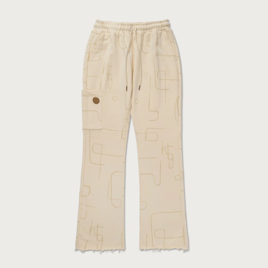 Honor The Gift | Novelty Printed Terry Pant - Bone