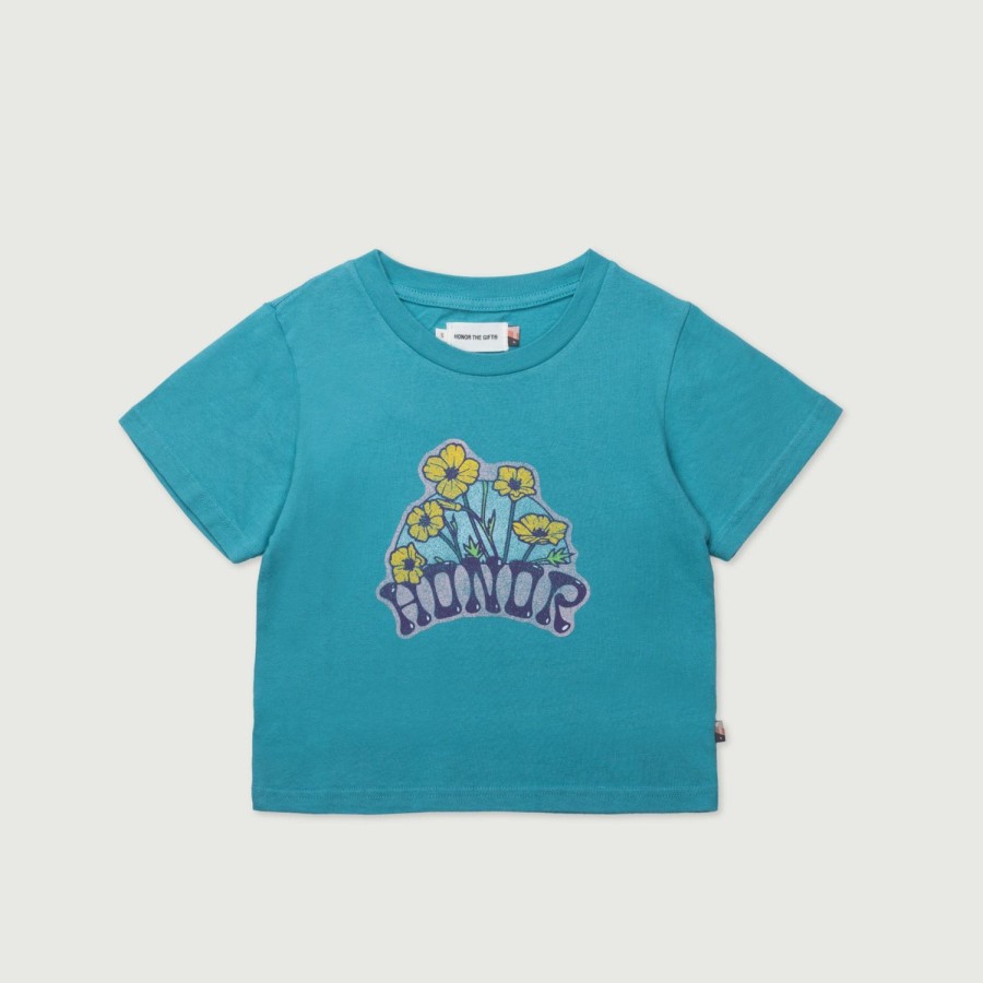 Honor The Gift | Womens Honor Flower Logo T-Shirt - Teal