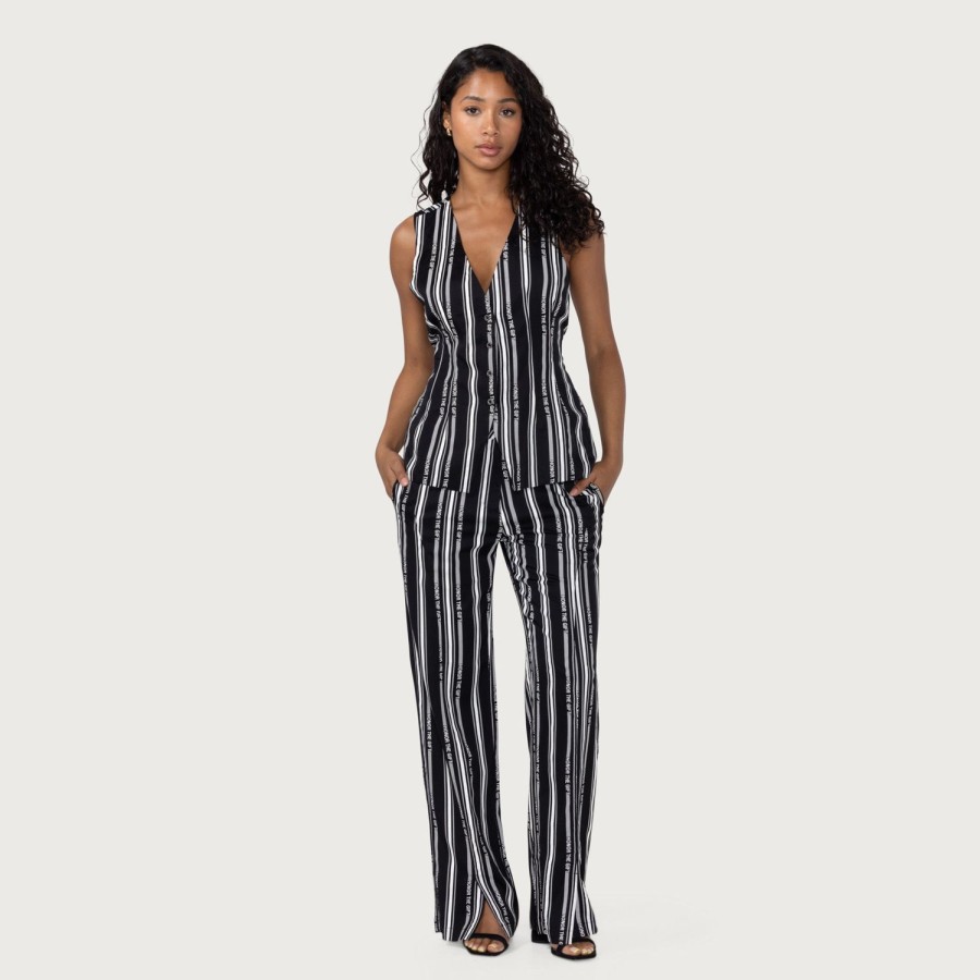 Honor The Gift | Womens Honor Stripe Pant - Black Stripe