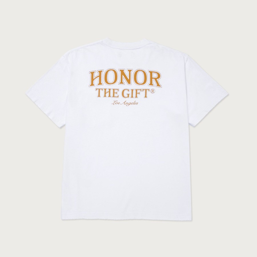 Honor The Gift | Floral Pocket T-Shirt - White