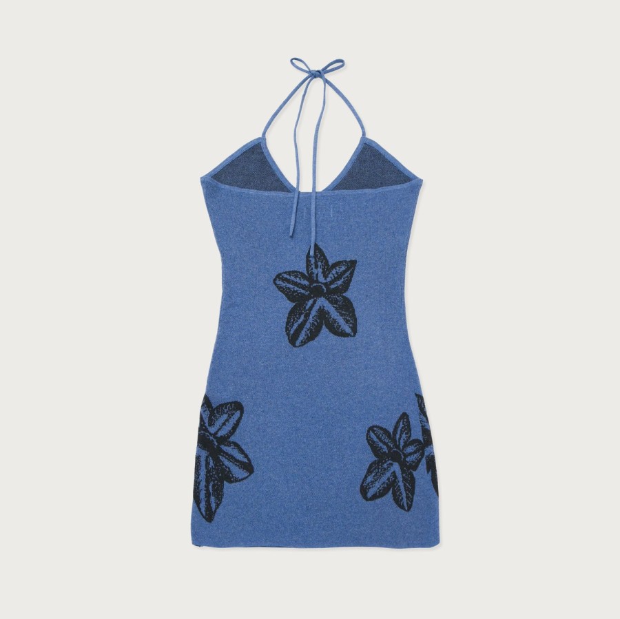 Honor The Gift | Womens Floral Knit Dress - Blue