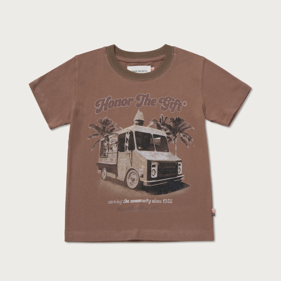 Honor The Gift | Kids Ice Cream Truck T-Shirt - Lt. Brown