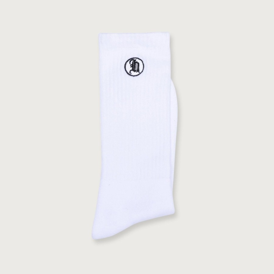 Honor The Gift | Stamp Ribbed Sock - White