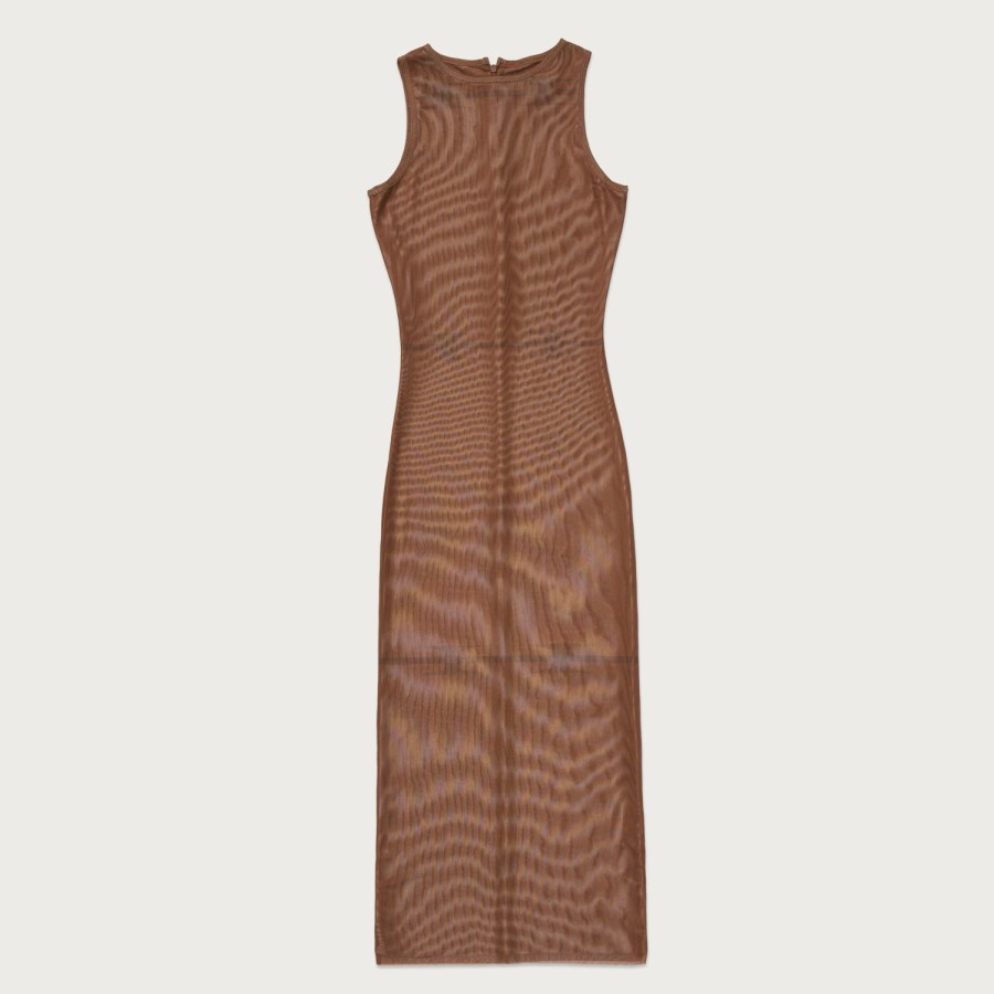 Honor The Gift | Womens Sleeveless Mesh Dress - Brown