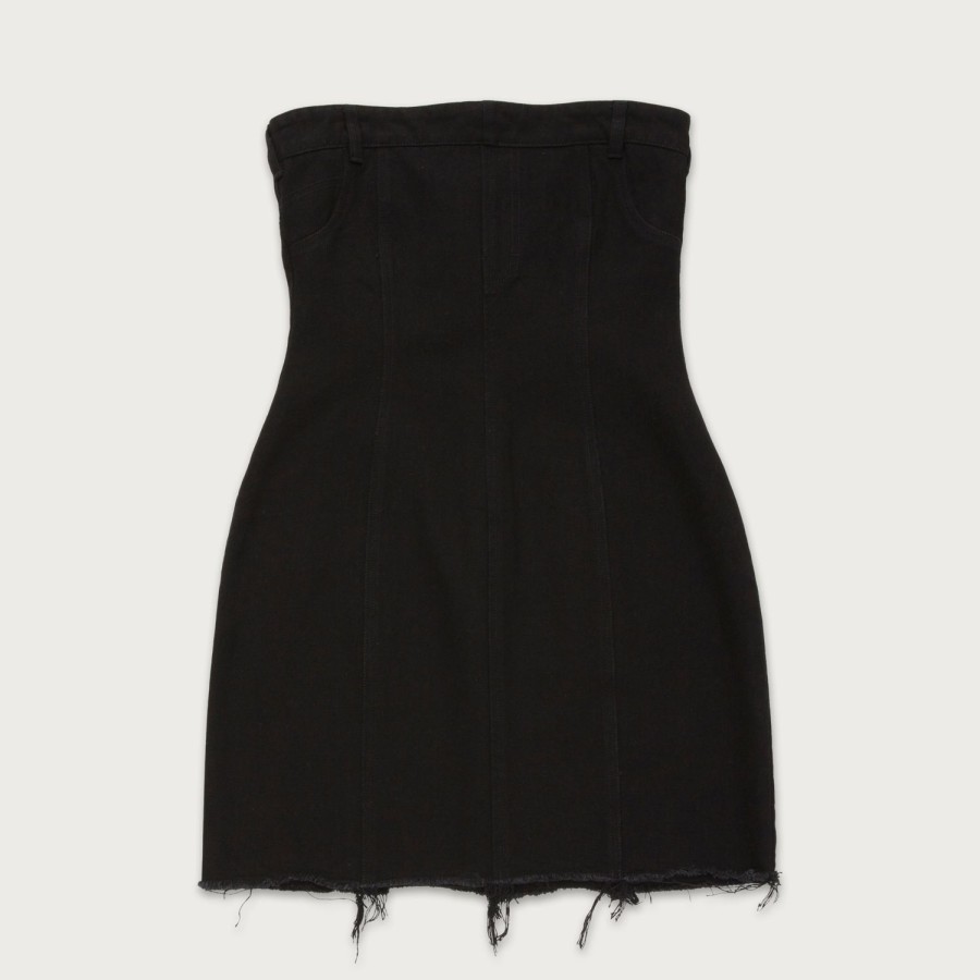 Honor The Gift | Womens Denim Tube Dress - Washed Black