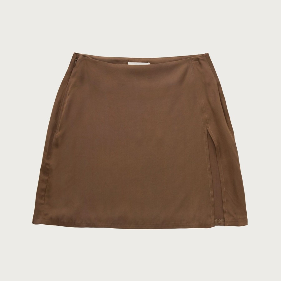 Honor The Gift | Womens Satin Skirt - Brown