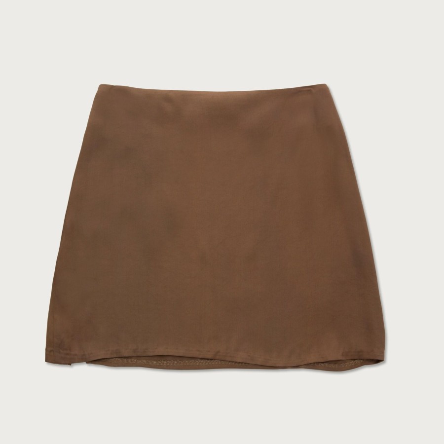 Honor The Gift | Womens Satin Skirt - Brown