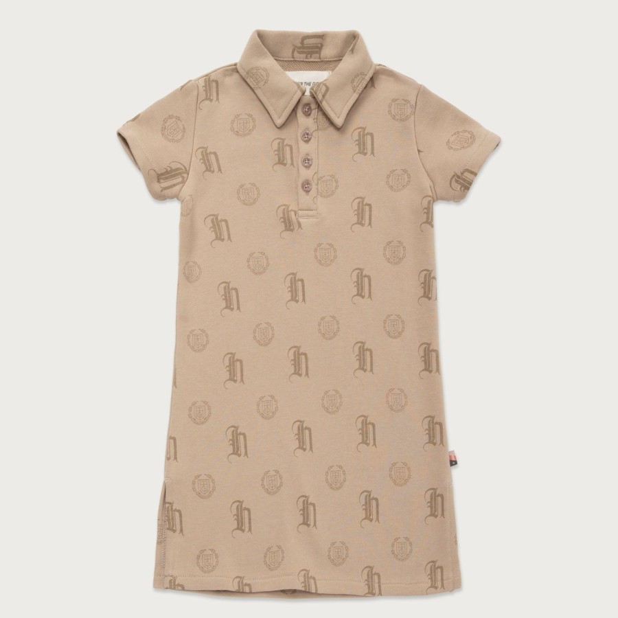 Honor The Gift | Kids Girls Pique Dress Shirt - Sand