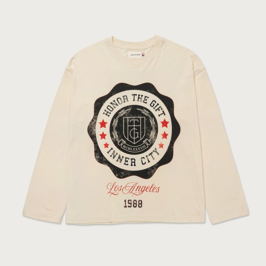 Honor The Gift | Htg® Seal Logo L/S T-Shirt - Bone