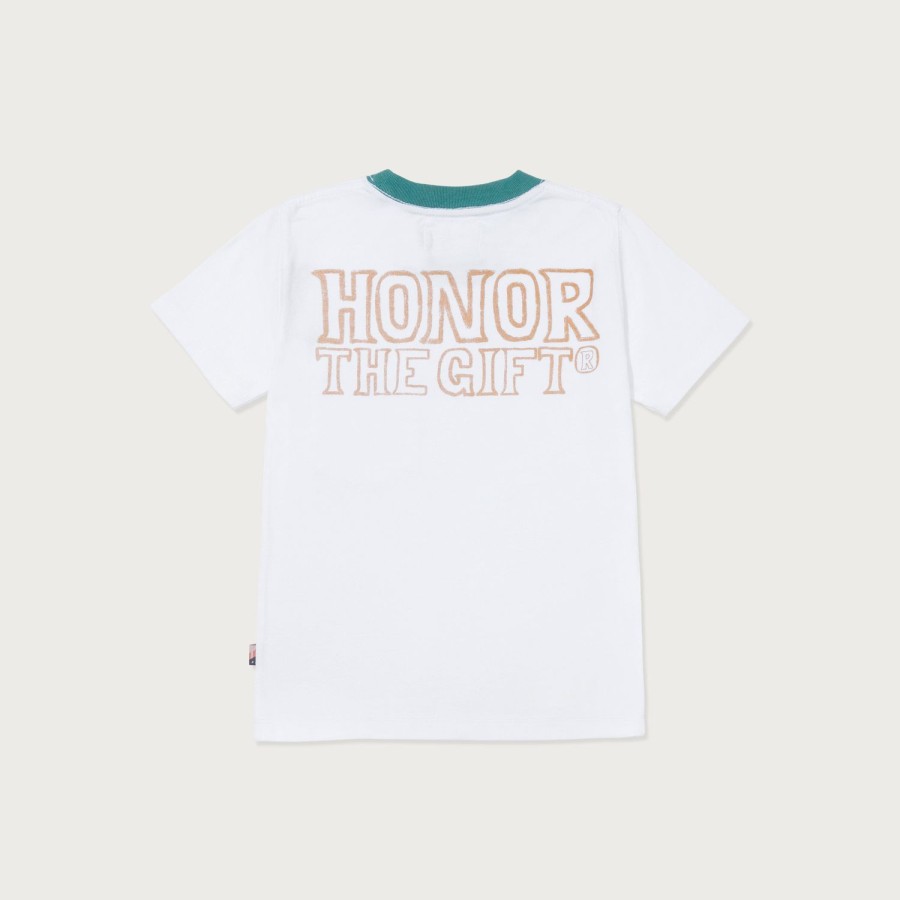 Honor The Gift | Kids Floral Pocket T-Shirt - White