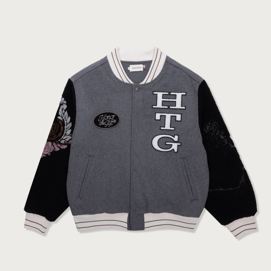 Honor The Gift | Htg® Letterman Jacket - Grey