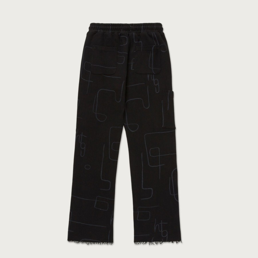 Honor The Gift | Novelty Printed Terry Pant - Black