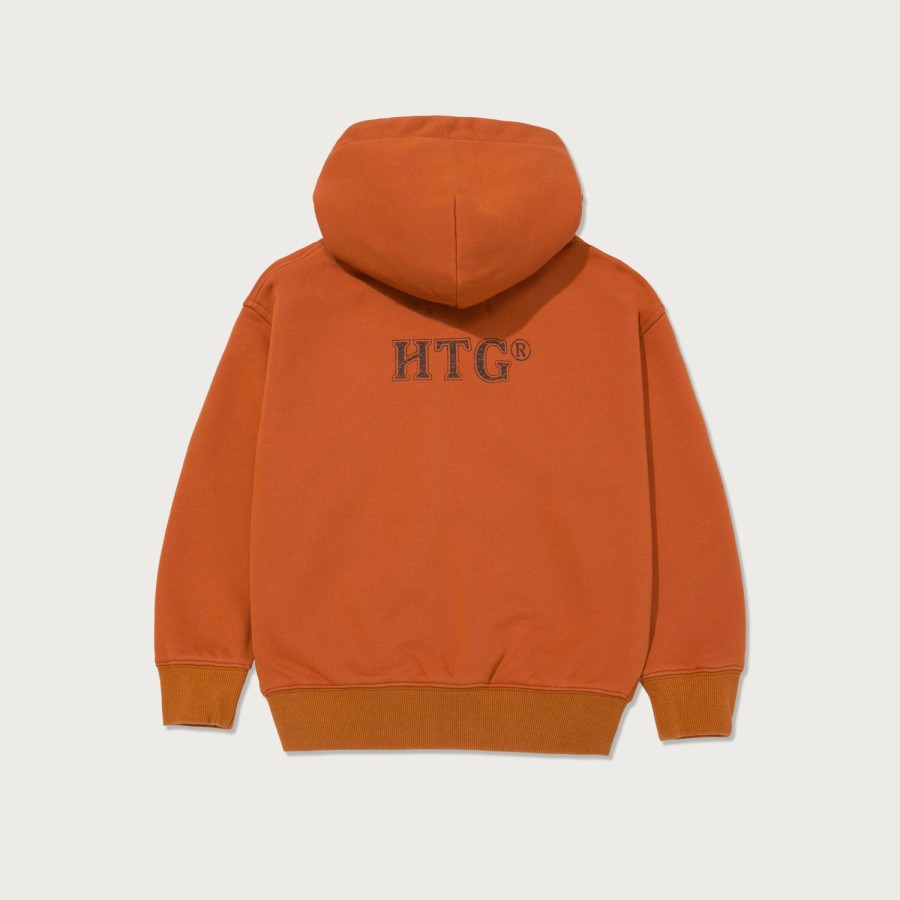 Honor The Gift | Kids Blooming Flower Full Zip Hoodie - Rust