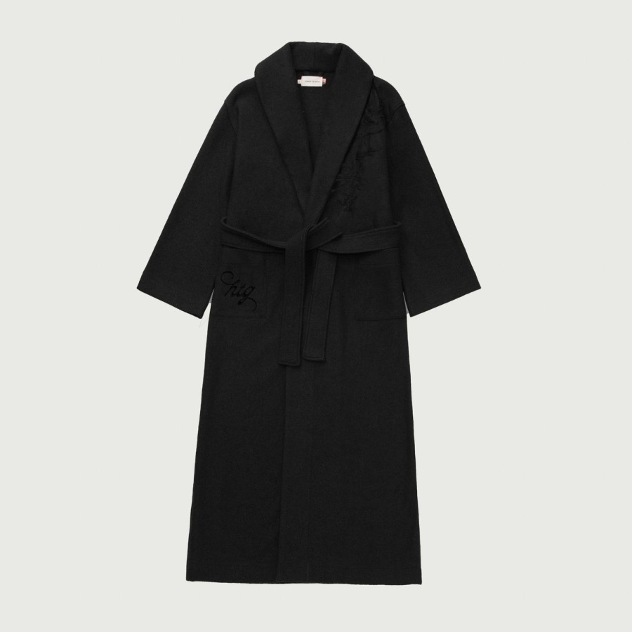 Honor The Gift | Womens Robe Coat - Black