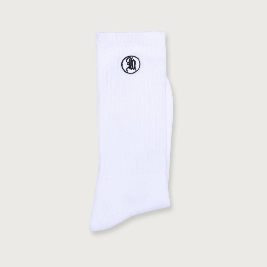 Honor The Gift | Stamp Ribbed Sock - White