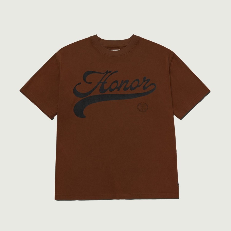 Honor The Gift | Holiday Script T-Shirt - Brown