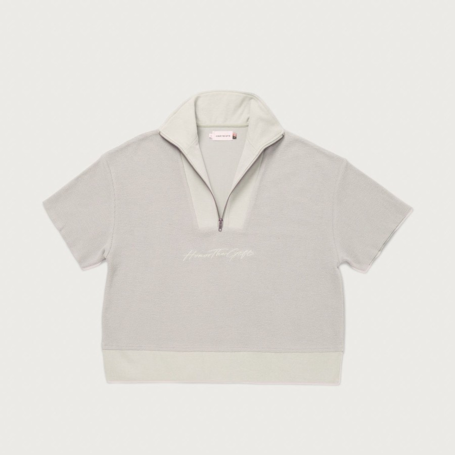 Honor The Gift | Womens French Terry 1/2 Zip - Bone