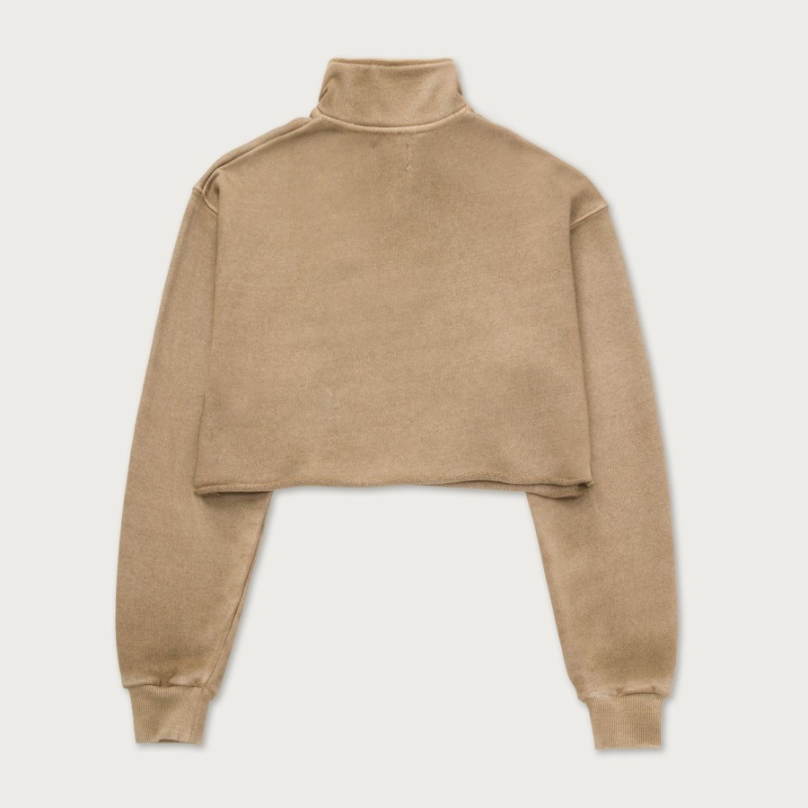 Honor The Gift | Womens Cropped Quarter Zip - Sand