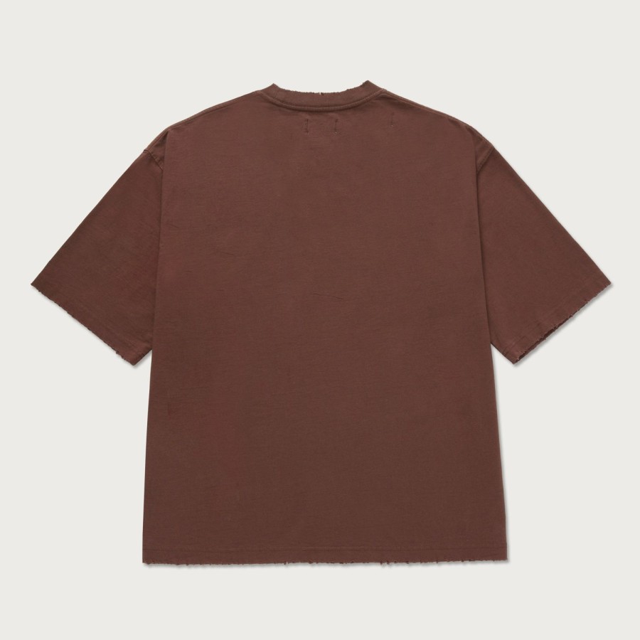 Honor The Gift | Embroidered Pocket T-Shirt - Brown